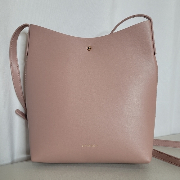 SAMARA Peony (Soft Pink) Vegan Leather Medium Shoulder Bag / Crossbody Bag - Picture 3 of 16